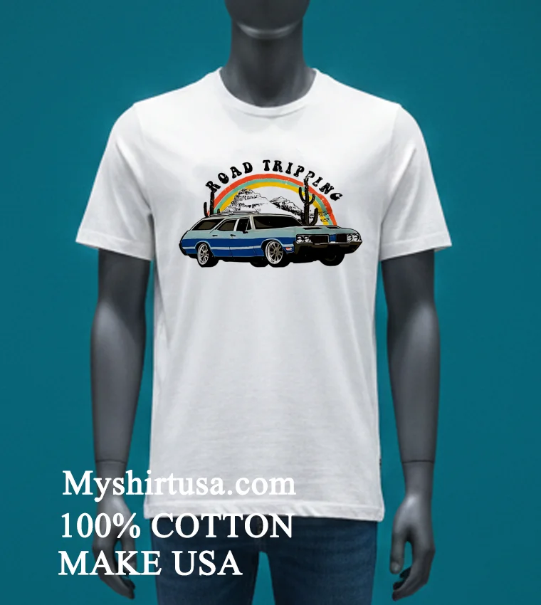 Road Tripping Oldsmobile Vista Cruiser Vintage Shirt White T Shirt 3
