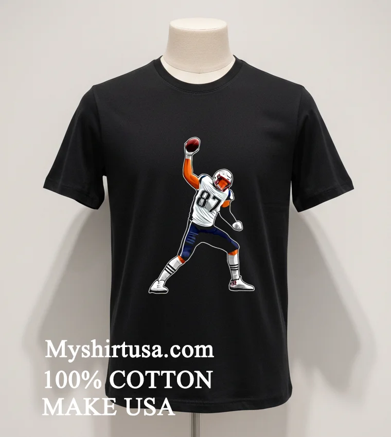 Rob Gronk 87 Angry Touchdown Football Shirt Balck Shirt 1