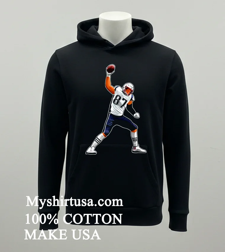 Rob Gronk #87 Angry Touchdown Football Shirt - balck-shirt Rob Gronk 87 Angry Touchdown Football Shirt Balck Shirt