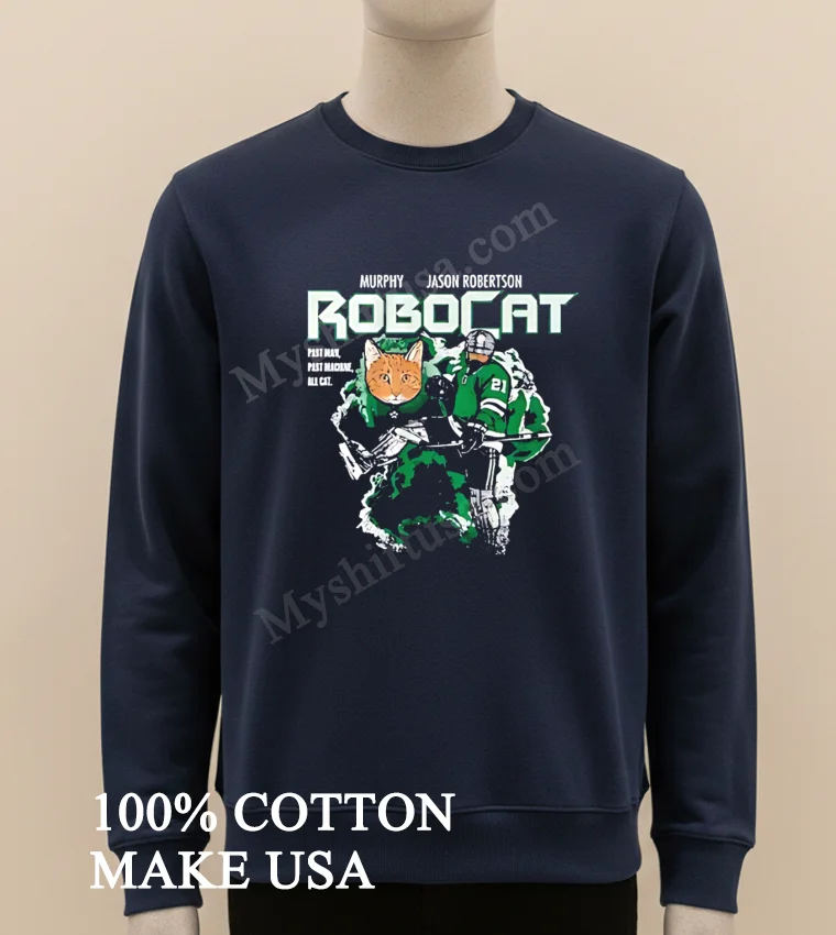 Robocat Murphy Jason Robertson Past Man Past Machine All Cat Shirt Long Sleve Shirt