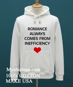 Romance Always Comes From Inefficiency Shirt White T Shirt 1