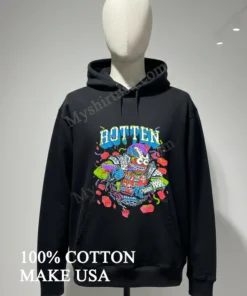 Rotten Monster Playing Football Punk Rock Grunge Style funny america t-shirts