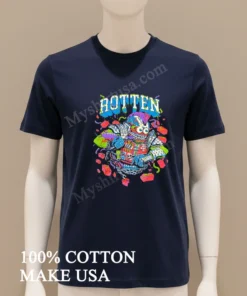 Rotten Monster Playing Football Punk Rock Grunge Style funny america t-shirts