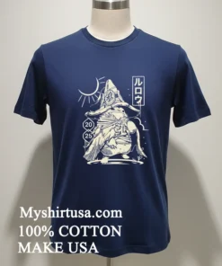 Rurouni Style Rabbit Samurai With Moon And Sun Graphic Shirt