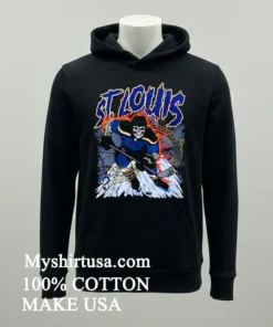 Saint Louis Hockey Skeleton Art Shirt