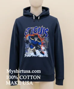 Saint Louis Hockey Skeleton Art Shirt
