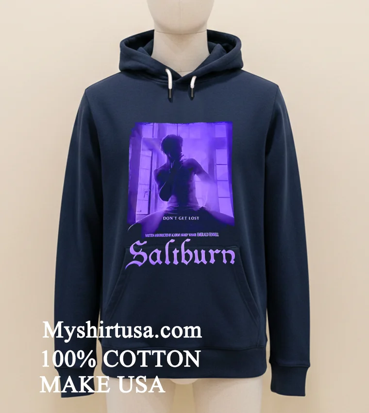 Saltburn Dont Get Lost Shirt Navy Shirt 1