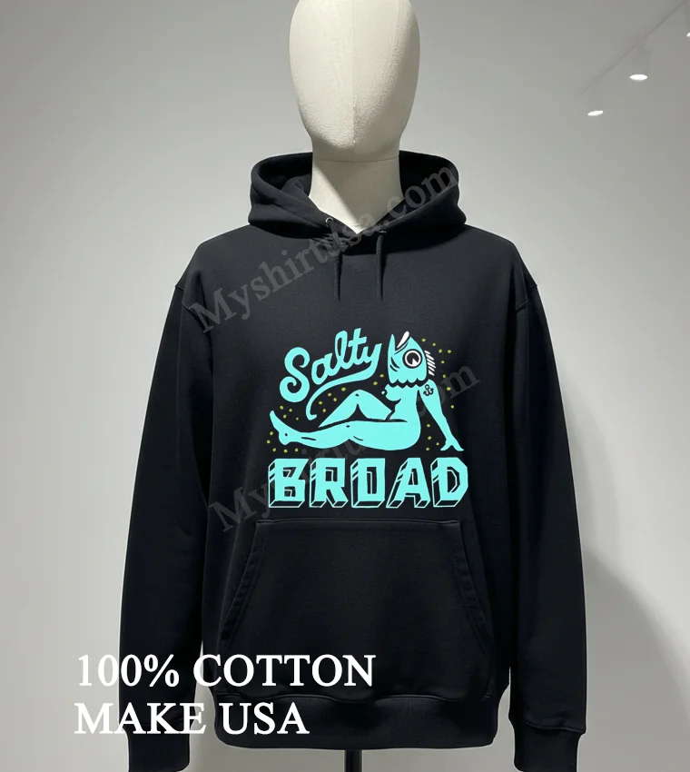 Salty Broad Mermaid With Fish Head Nautical Art Shirt Hoodie Shirt