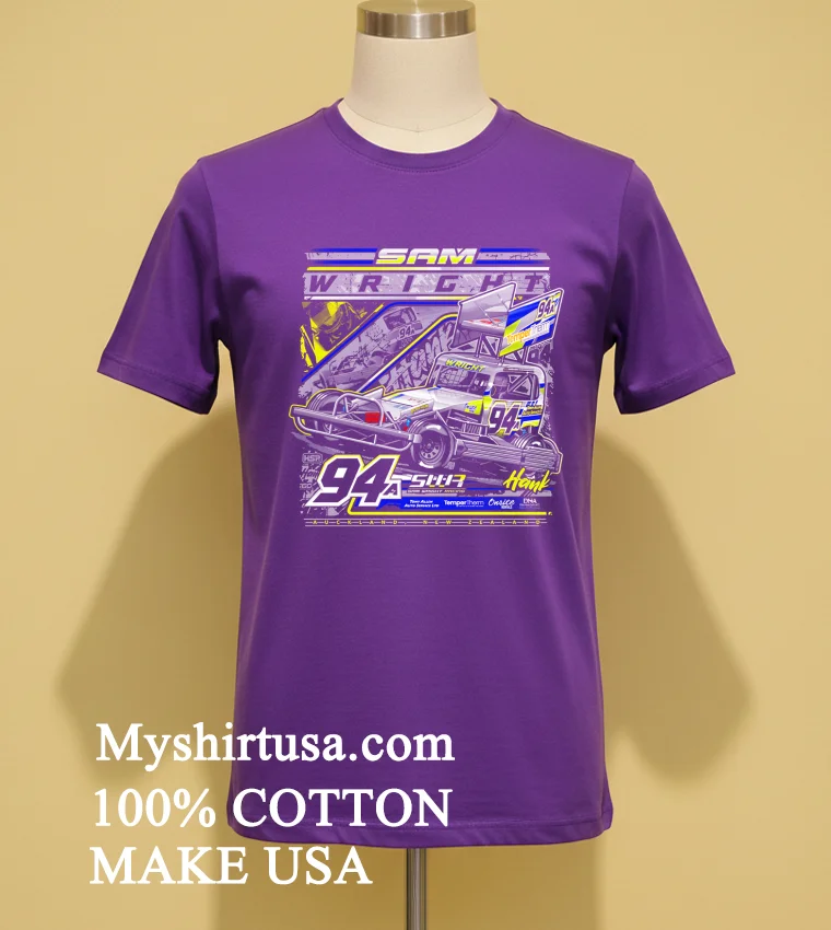 Sam Wright Racing 94 Hank Graphic Shirt Purple Shirt