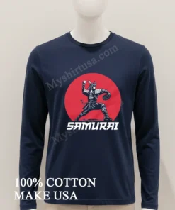 Samurai Pitcher Throwing Ball Japanese Sun Graphic funny america t-shirts