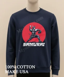 Samurai Pitcher Throwing Ball Japanese Sun Graphic funny america t-shirts