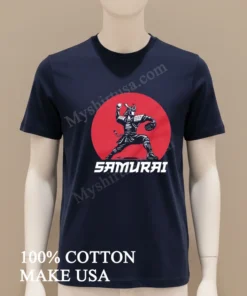Samurai Pitcher Throwing Ball Japanese Sun Graphic funny america t-shirts