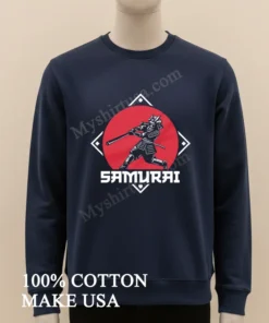 Samurai Swings Baseball Bat In Front Of Red Sun funny america t-shirts