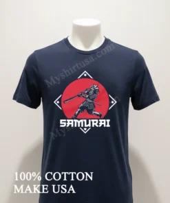 Samurai Swings Baseball Bat In Front Of Red Sun funny america t-shirts