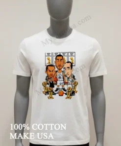 San Antonio Spurs 2003 2005 2007 2014 Nba Champions Tony Parker Tim Duncan Manu Ginobili funny america t-shirts