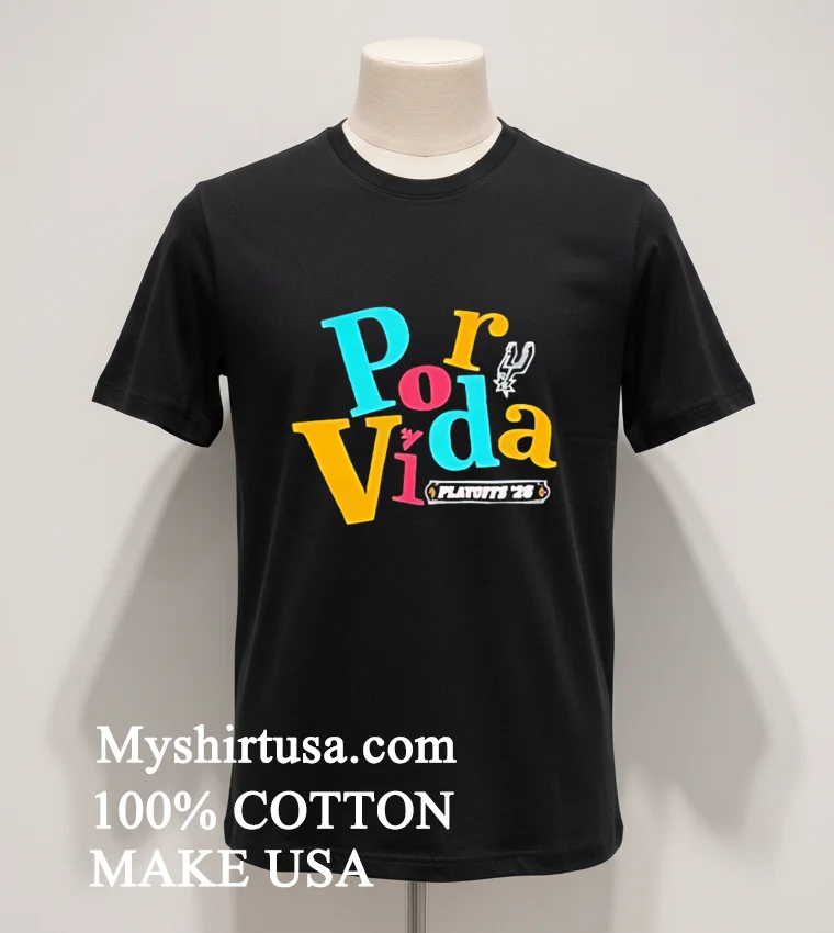 San Antonio Spurs Por Vida Playoffs 26 Shirt Balck Shirt 1