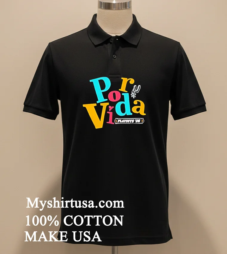 San Antonio Spurs Por Vida Playoffs ’26 funny america t-shirts - balck-shirt San Antonio Spurs Por Vida Playoffs 26 Shirt Balck Shirt 2