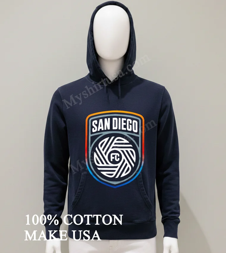 San Diego Fc Official Logo Crest Soccer Team Sportswear Shirt Balck Shirt