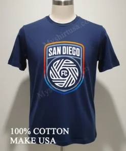 San Diego Fc Official Logo Crest Soccer Team Sportswear Shirt