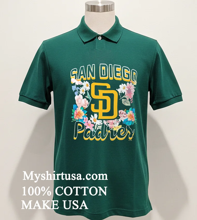 San Diego Padres Women S Flowers Shirt - green-shirt San Diego Padres Womens Flowers Shirt Green Shirt