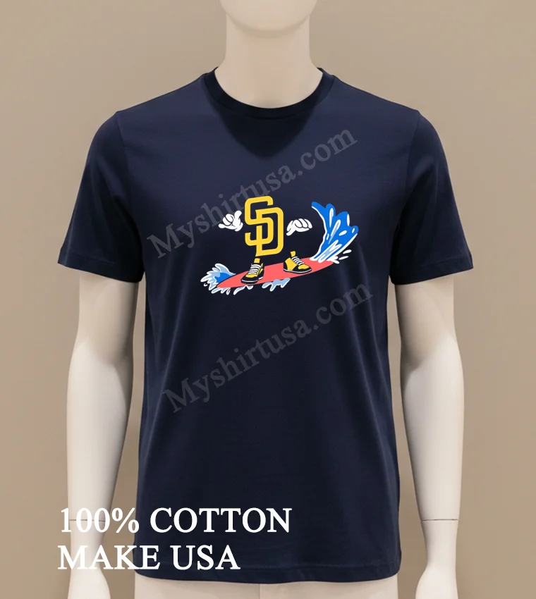 San Diego Sd Surfboard Surfing Waves Logo funny america t-shirts - navy-shirt San Diego Sd Surfboard Surfing Waves Logo Shirt Navy Shirt