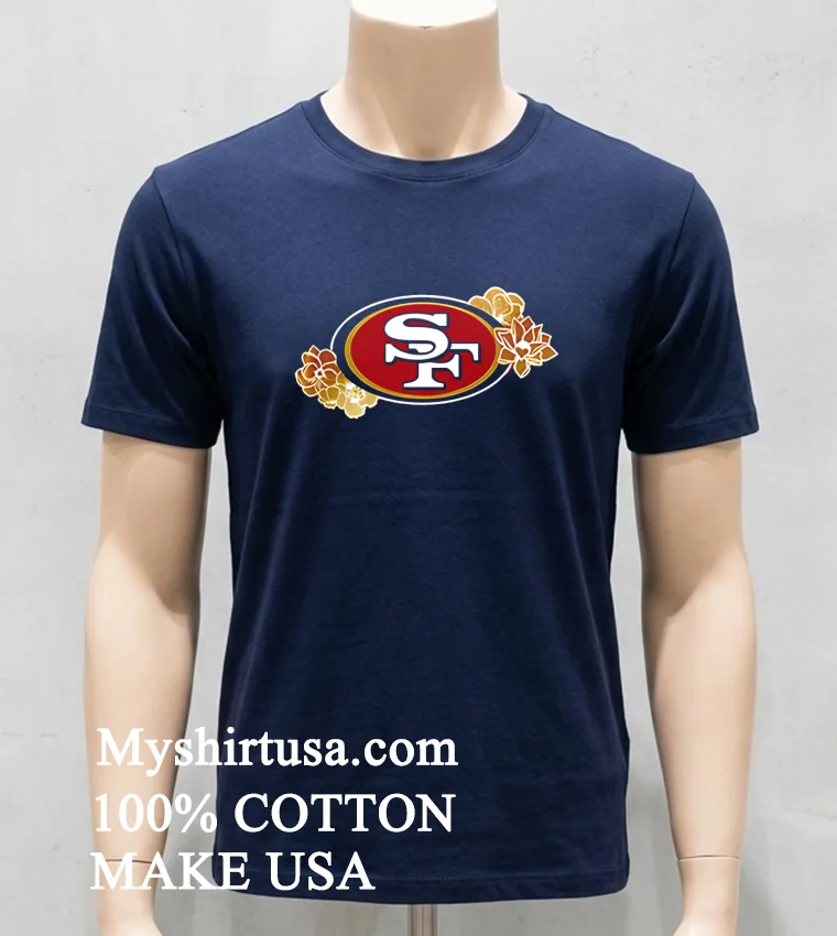 San Francisco 49Ers Faithful To The Bay Logo Shirt - navy-shirt San Francisco 49ers Faithful To The Bay Logo Shirt Navy Shirt