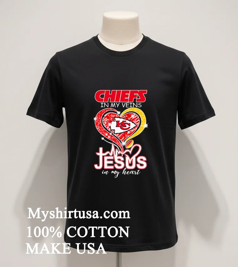 San Francisco 49ers In My Veins Jesus In My Heart Shirt Balck Shirt