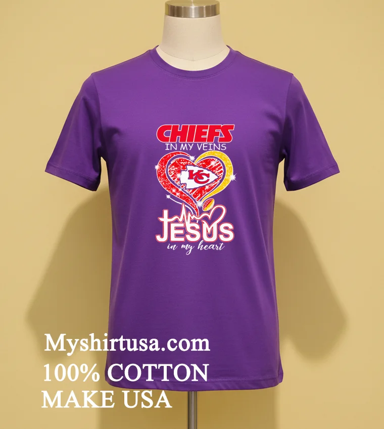 San Francisco 49Ers In My Veins Jesus In My Heart Shirt - purple-shirt San Francisco 49ers In My Veins Jesus In My Heart Shirt Purple Shirt