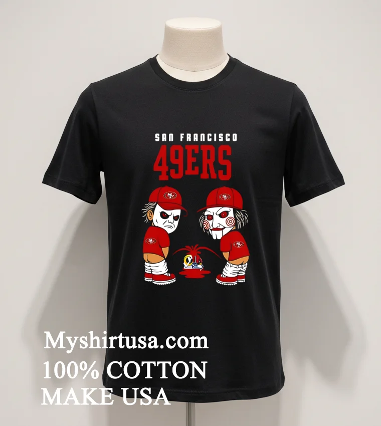 San Francisco 49Ers Michael Myers Piss On Rams Seahawks Cardinals Shirt - balck-shirt San Francisco 49ers Michael Myers Piss On Rams Seahawks Cardinals Shirt Balck Shirt 1
