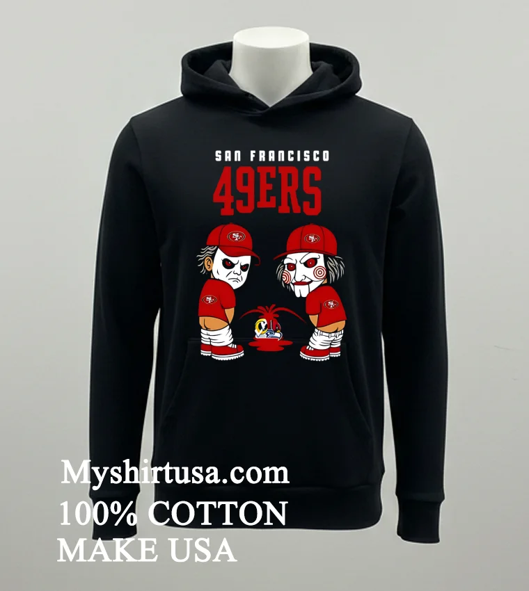 San Francisco 49ers Michael Myers Piss On Rams Seahawks Cardinals Shirt Balck Shirt