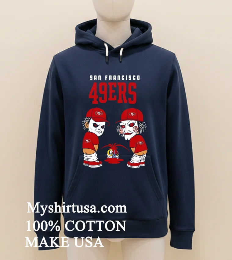 San Francisco 49Ers Michael Myers Piss On Rams Seahawks Cardinals Shirt - navy-shirt San Francisco 49ers Michael Myers Piss On Rams Seahawks Cardinals Shirt Navy Shirt 1