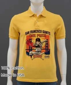 San Francisco Giants One Piece 2026 Luffy Shirt Yellow T Shirt