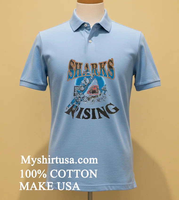 San Jose Sharks Rising Shirt Blue Shirt