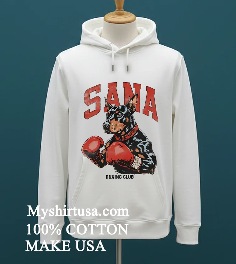 Sana Dog Boxing Club Shirt - white-t-shirt Sana Dog Boxing Club Shirt White T Shirt