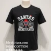 Santas Favorite Hockey Player Ice Hockey Christmas Shirt Balck Shirt