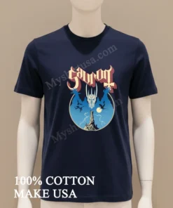 Sauron Lord Of The Rings Barad Dur Tower Metal Font funny america t-shirts