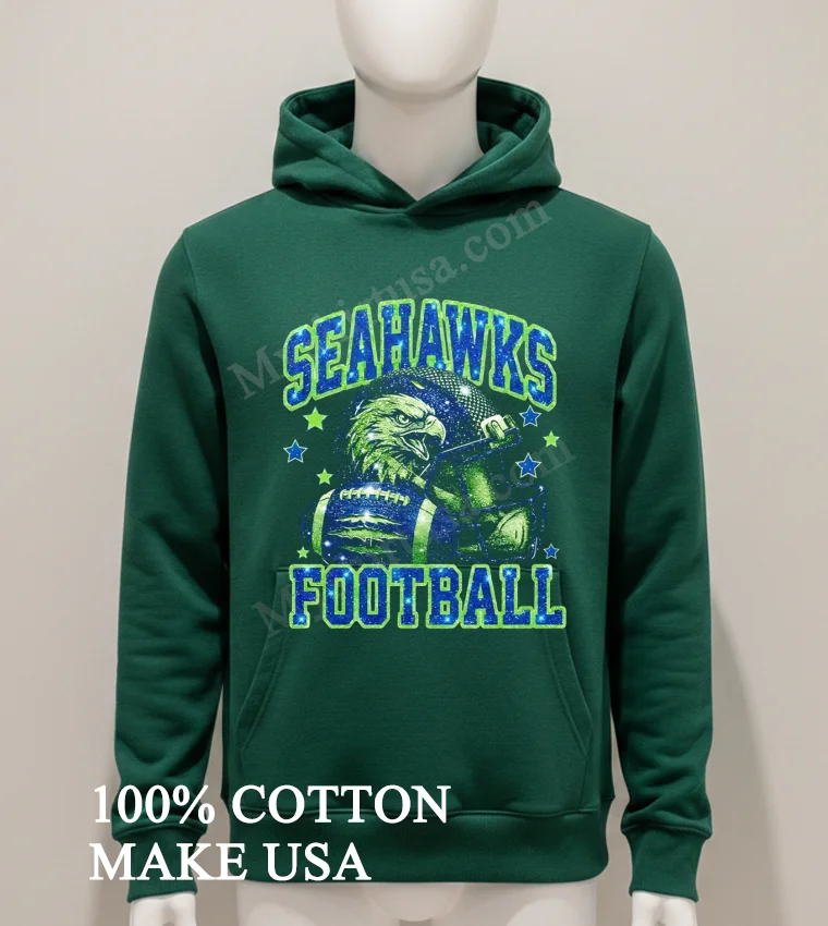 Seahawks Football Galaxy Sparkling Helmet Eagle Graphic Stars Shirt Hoodie Shirt