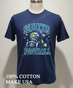 Seahawks Football Galaxy Sparkling Helmet Eagle Graphic Stars Shirt