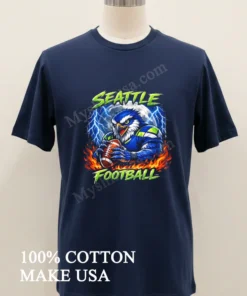 Seattle Football Fierce Eagle Full Moon Lightning Fire Shirt