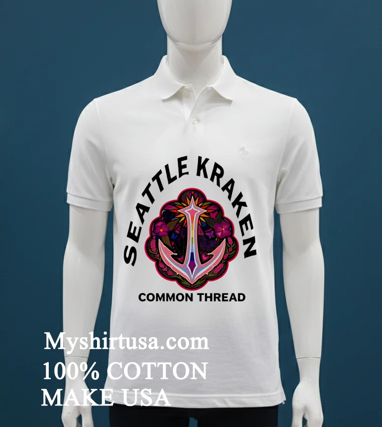 Seattle Kraken Common Thread Shirt - white-t-shirt Seattle Kraken Common Thread Shirt White T Shirt