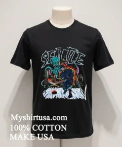 Seattle Kraken Ice Hockey Skeleton Art Shirt