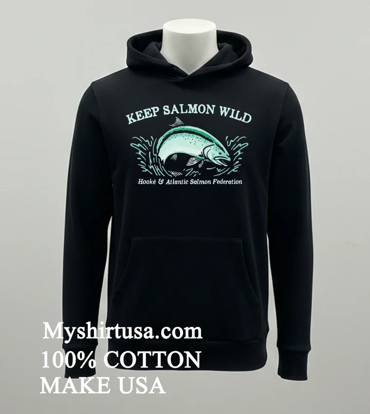 Seattle Mariners Keep Salmon Wild Hooke And Atlantic Salmon Federation Shirt Balck Shirt