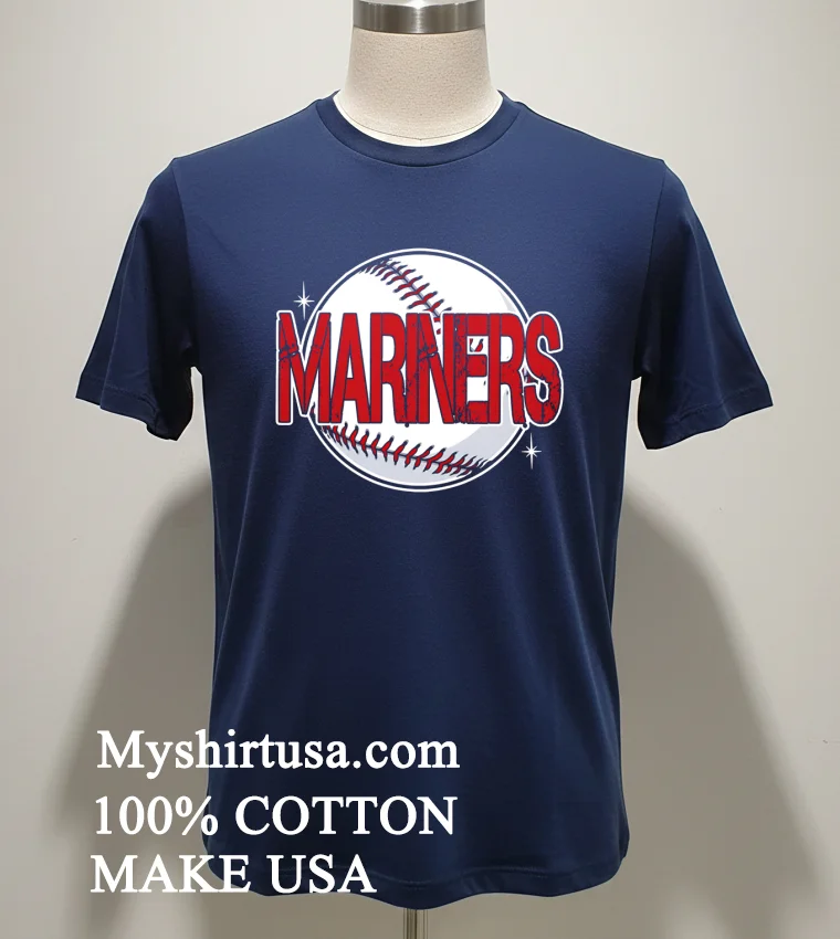Seattle Mariners Mariners Baseball Mariners Ball Shirt - navy-shirt Seattle Mariners Mariners Baseball Mariners Ball Shirt Navy Shirt