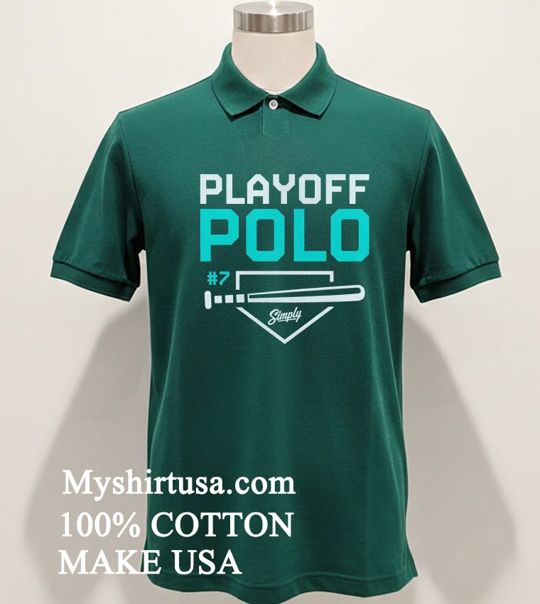 Seattle Mariners Playoff Polo Polo 7 Shirt Green Shirt