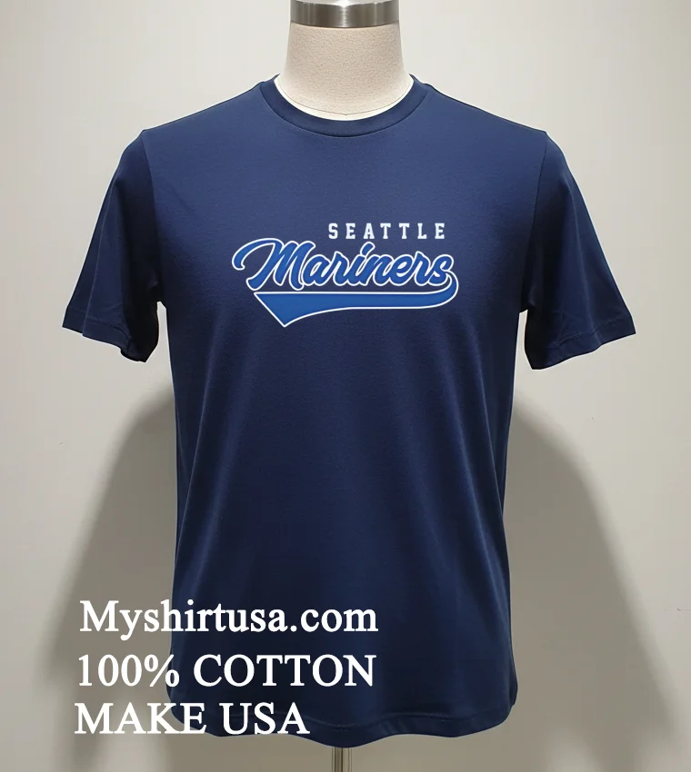 Seattle Mariners Retro Mariners Design Shirt Navy Shirt