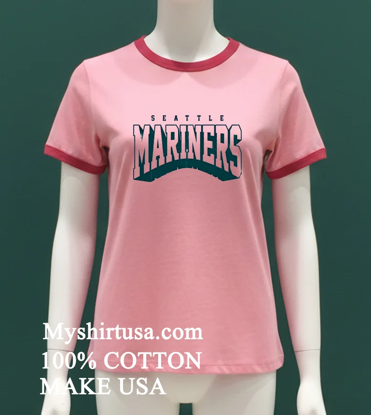 Seattle Mariners Retro Mariners Shirt - pink-t-shirt Seattle Mariners Retro Mariners Shirt Pink T Shirt