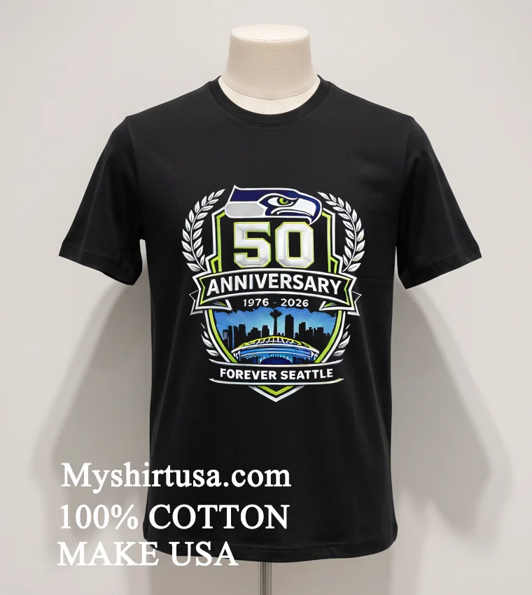 Seattle Seahawks 50th Anniversary Game 1976 2026 Shirt Balck Shirt
