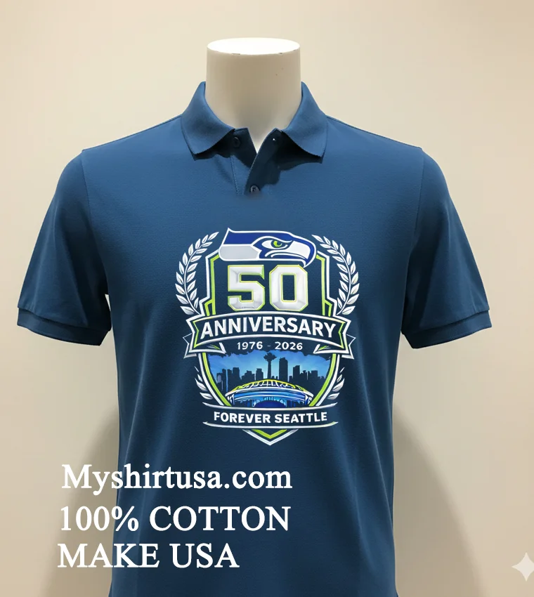 Seattle Seahawks 50Th Anniversary Game 1976 2026 Shirt - navy-shirt Seattle Seahawks 50th Anniversary Game 1976 2026 Shirt Navy Shirt 1