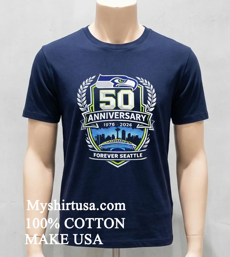 Seattle Seahawks 50th Anniversary Game 1976 2026 Shirt Navy Shirt