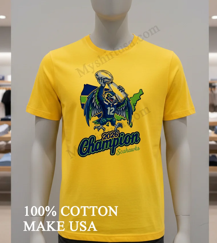 Seattle Seahawks Football 2026 Champion Cup Lx Shirt Yellow T Shirt